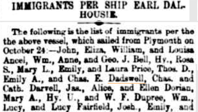 Dadswell family newspaper report 1873