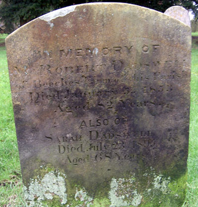 Grave of Robert and Sarah Dadswell
