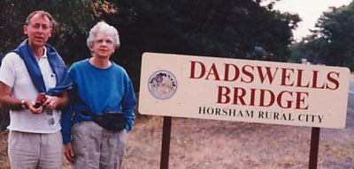 Barbara Nethercott and Harley Dadswell at Dadswells Bridge, Victoria
